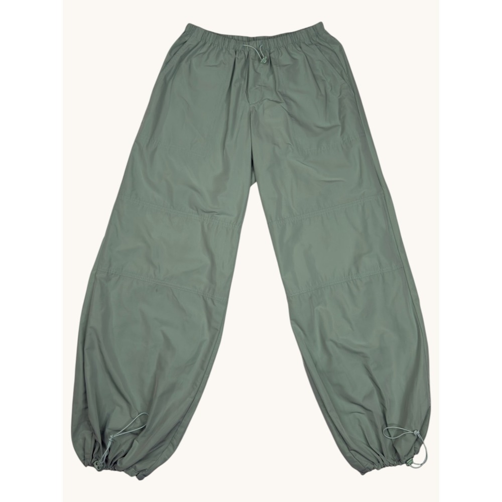 Tiger Mist Sage Green Parachute Pants XXS Adjustable Toggle Cuffs Streetwear